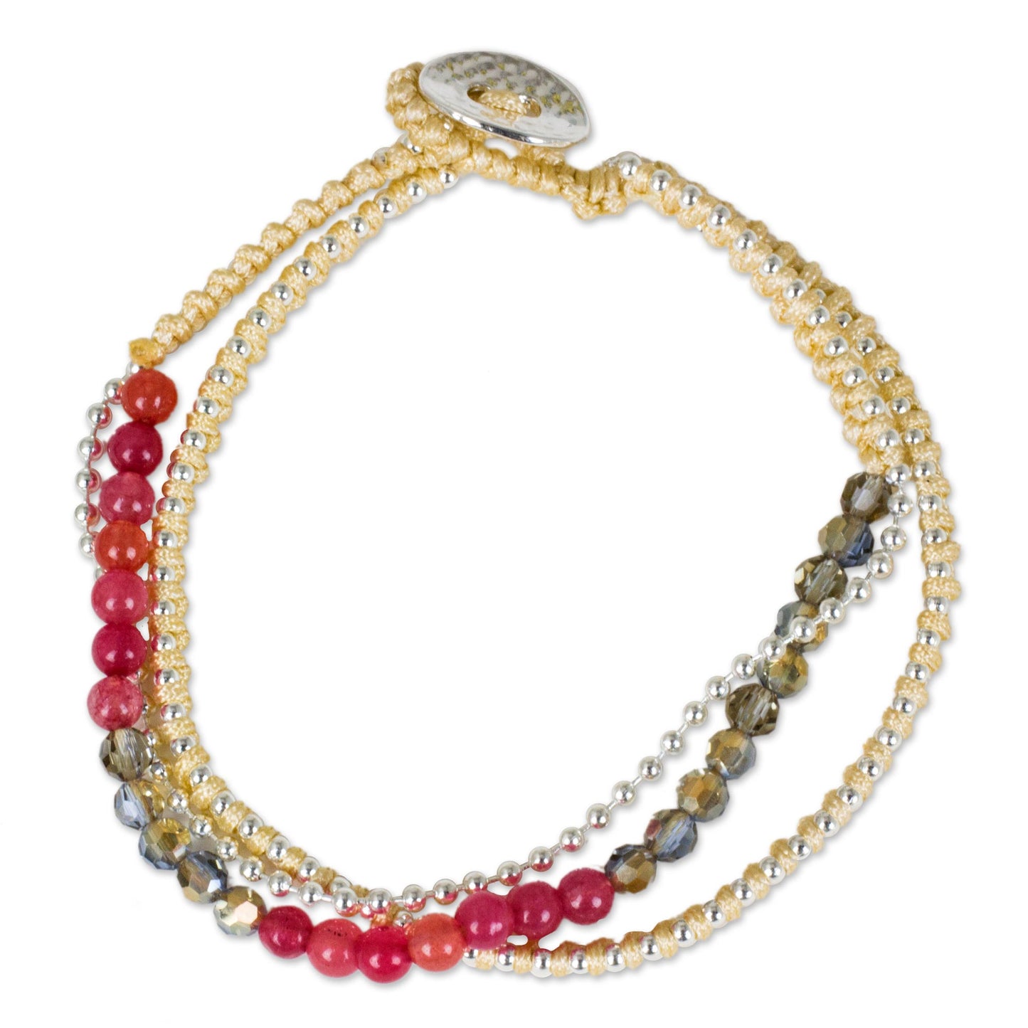 Happy Chic in Cherry Pink Beaded Bracelet