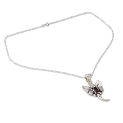 Butterfly Triumph Multi-Gem Pendant Necklace