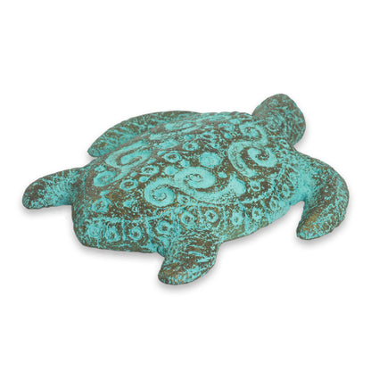 Wise Old Turtle Recycled Paper Turtle Wall Art Sculpture Crafted by Hand