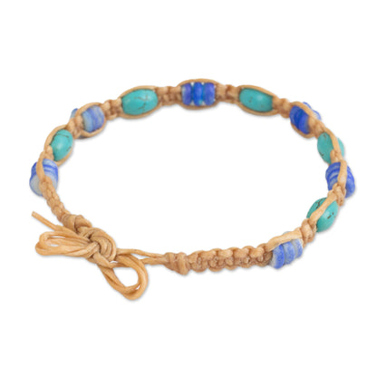 Tribal Celebrity Blue Calcite Beaded Bracelet