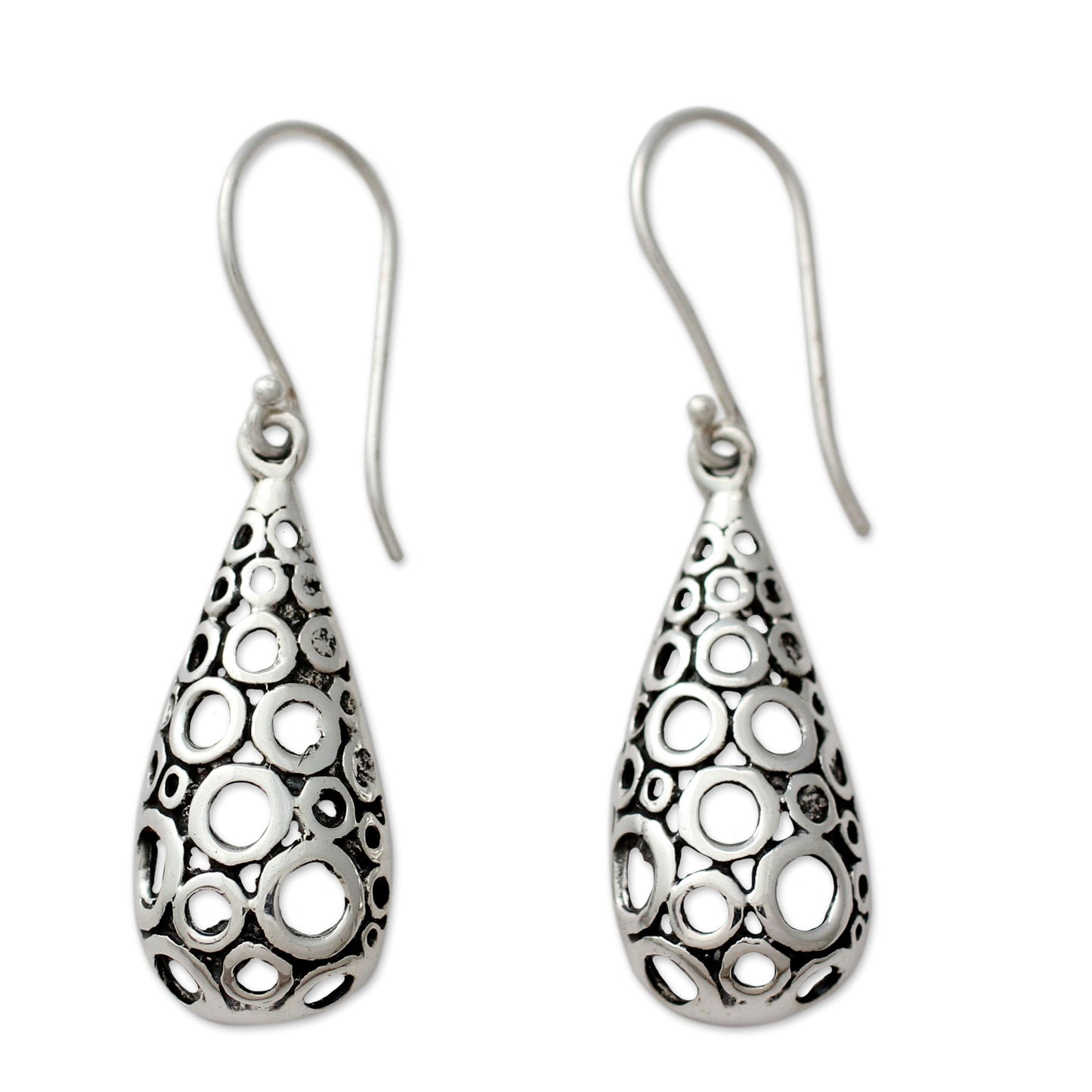 Blowing Bubbles Artisan Crafted Fair Trade Silver Earrings