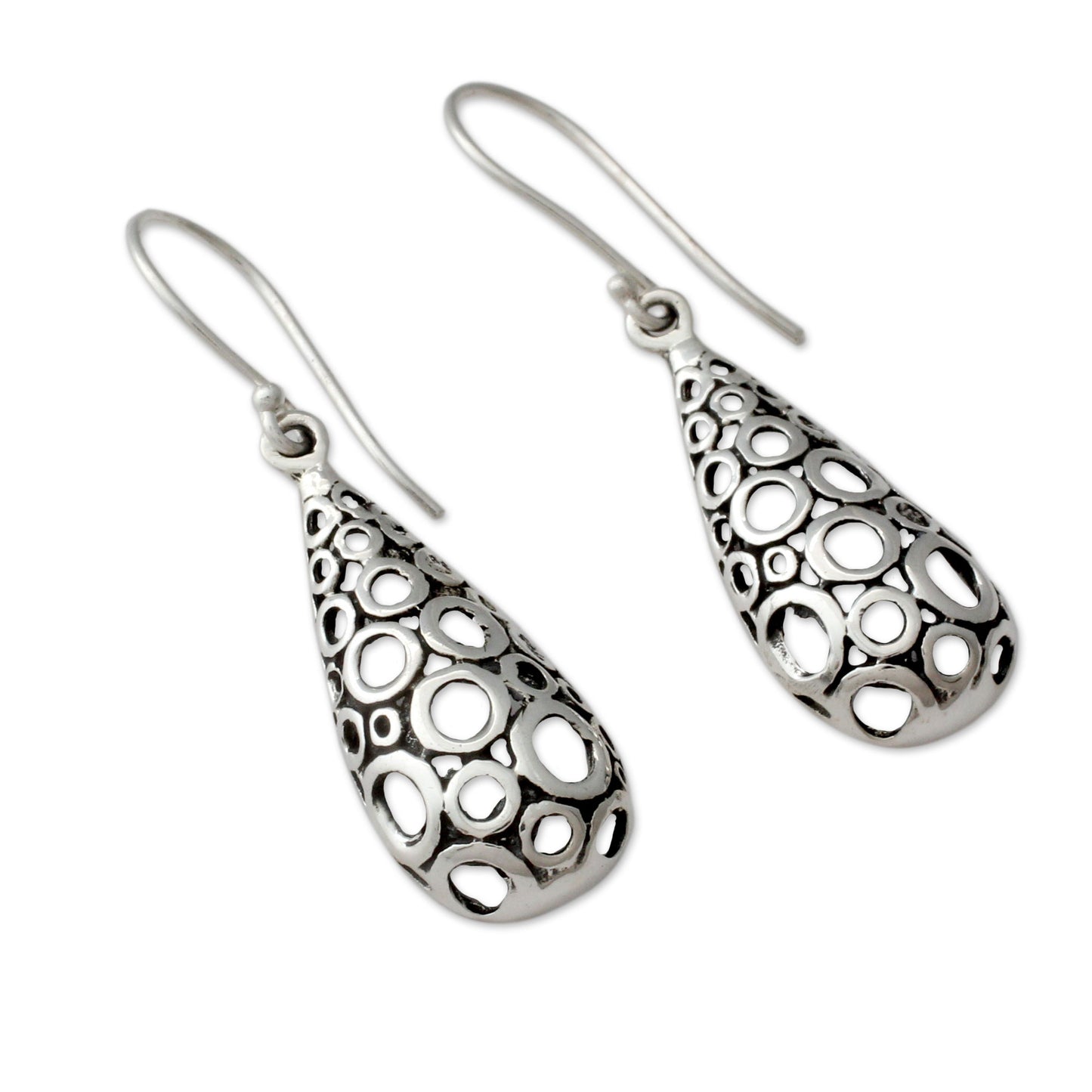 Blowing Bubbles Artisan Crafted Fair Trade Silver Earrings