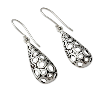 Blowing Bubbles Artisan Crafted Fair Trade Silver Earrings