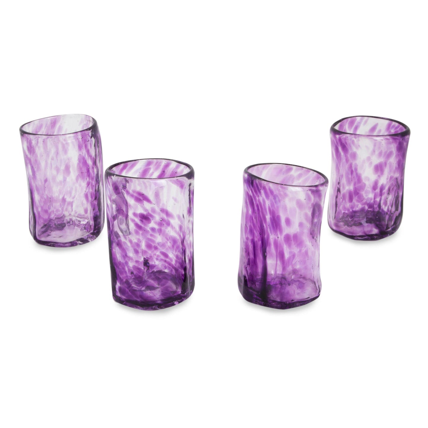 Lilac Mist Hand Blown Shot Glasses