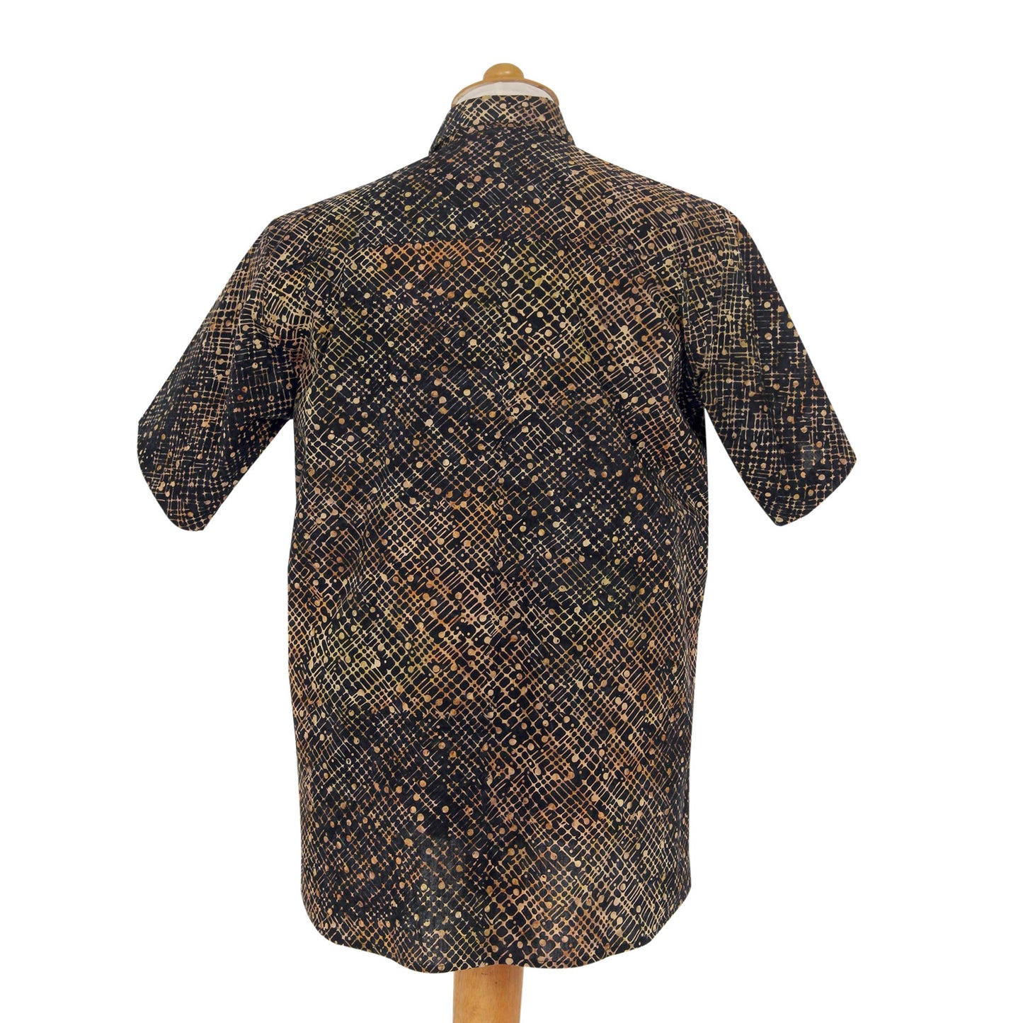 Night Starfield Black Men's Batik Shirt