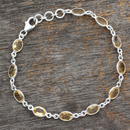 Romantic Yellow Tennis Bracelet