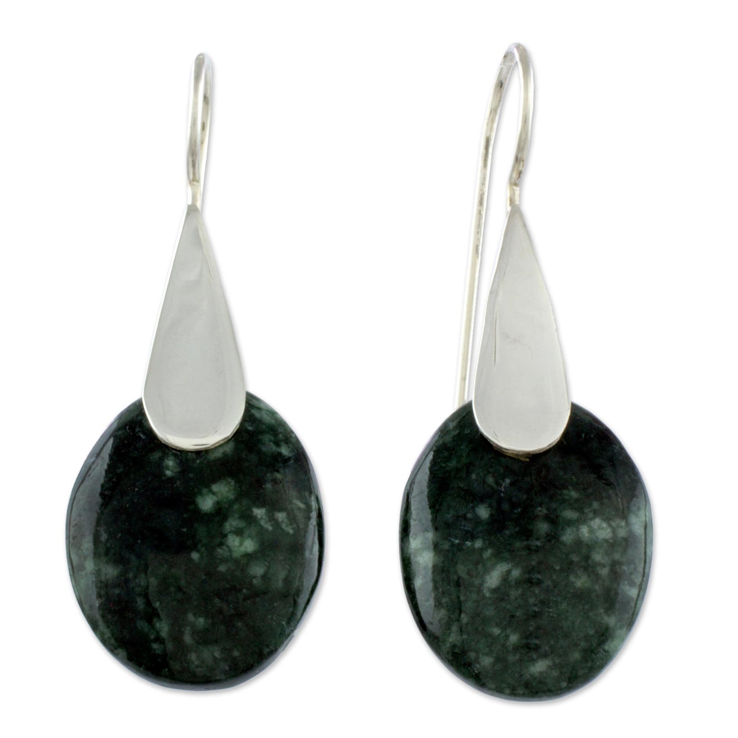 Dark Maya Jungle Jade Dangle Earrings