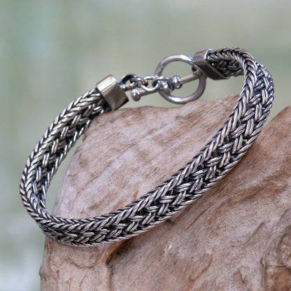 Parkerisan Silver Men's Bracelet