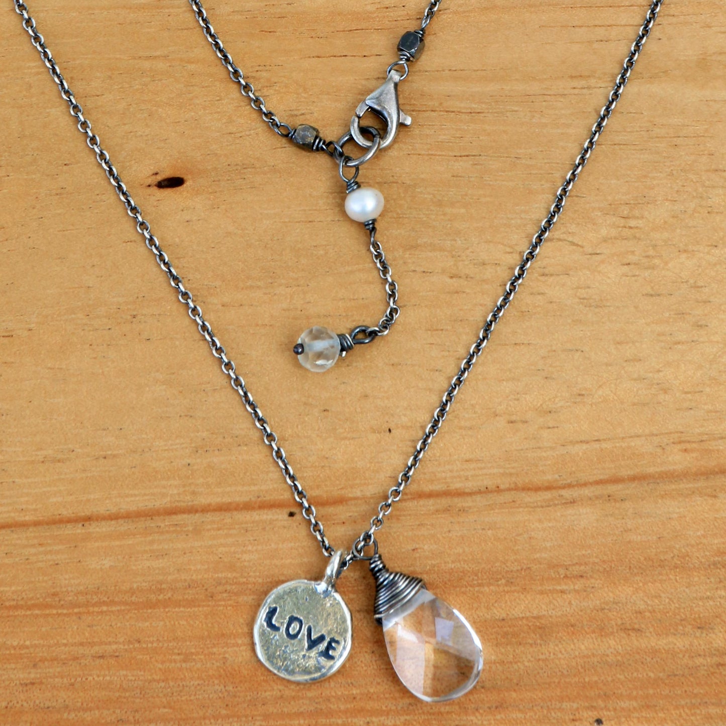 Inspiring Love Quartz & Pearl Necklace