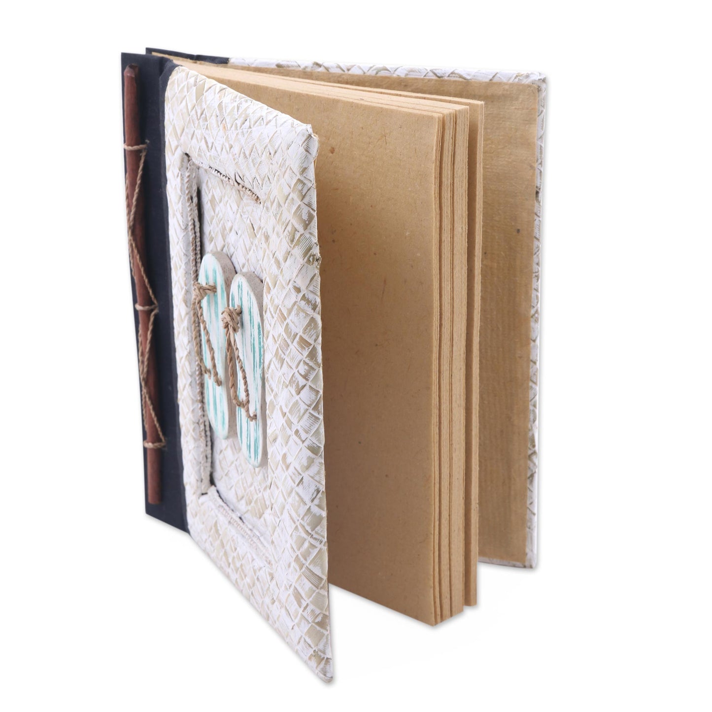 The Path Is Green Balinese 50-page Rice Paper Journal with Natural Fiber Cover