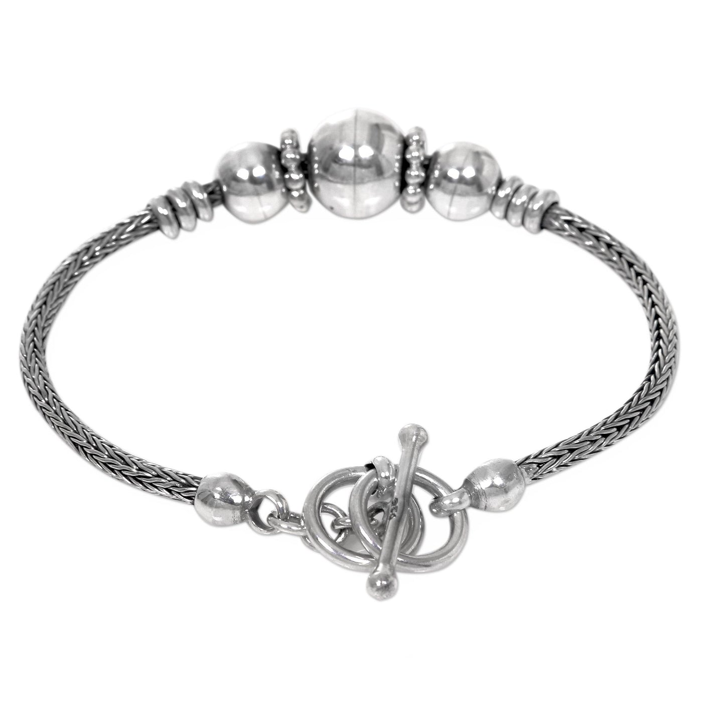 Naga Trio Silver Chain Bracelet