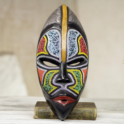 Bantu Zulu African Sese Wood Wall Mask