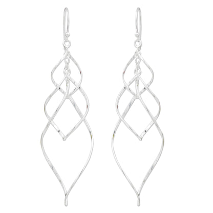 Forever Linked Silver Dainty Dangle Earrings