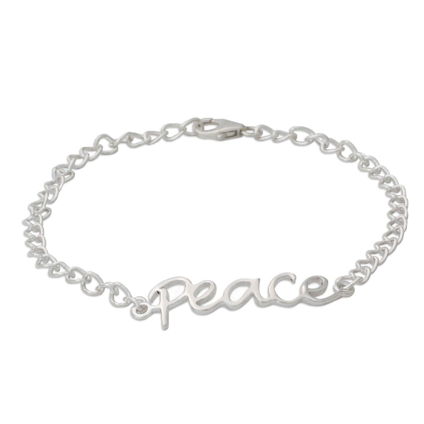 Remembrance of Peace Silver Chain Bracelet