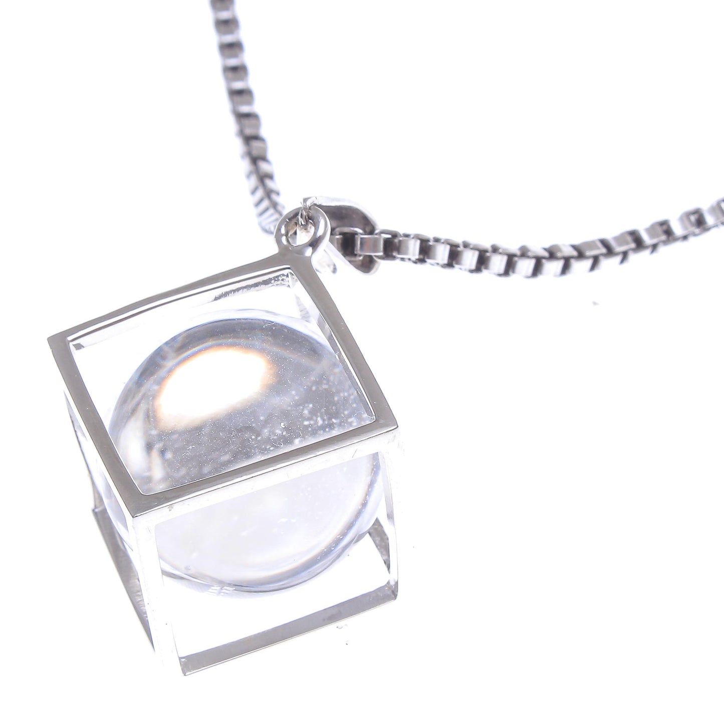 Translucent Raindrop Modern Sterling Silver Necklace with Quartz