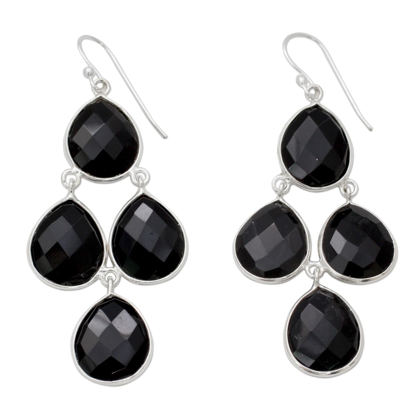 Midnight Chandelier Sterling Silver Earrings