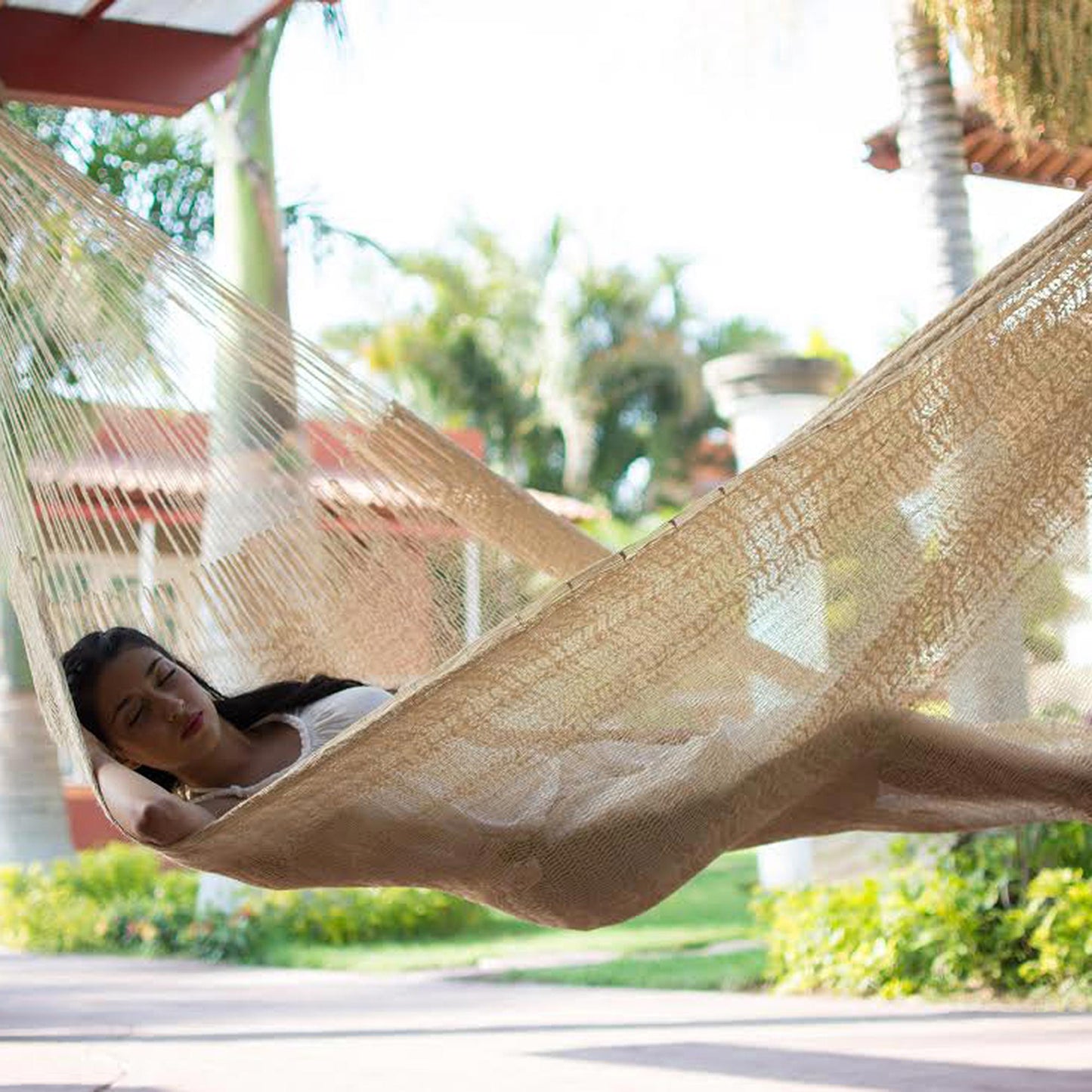 sansevieria fiber NOVICA Sansevieria Hand Woven Natural Fiber Beige Hammock (Double)