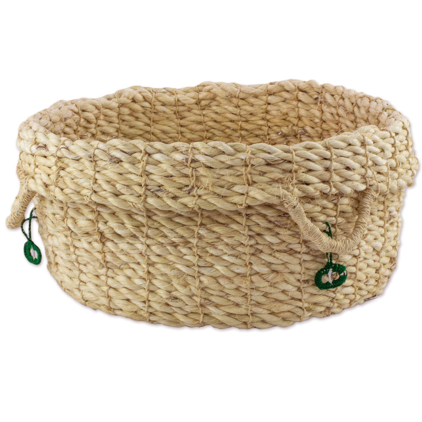 Ixchel in the Forest Handwoven Maguey Fiber Open Basket from Guatemala