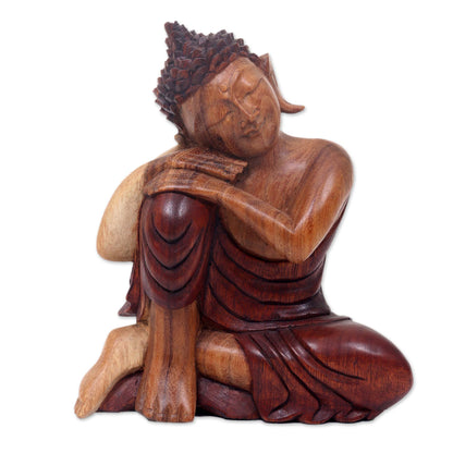 Buddha Asleep Balinese Peaceful Buddha Sculpture Carved by Hand