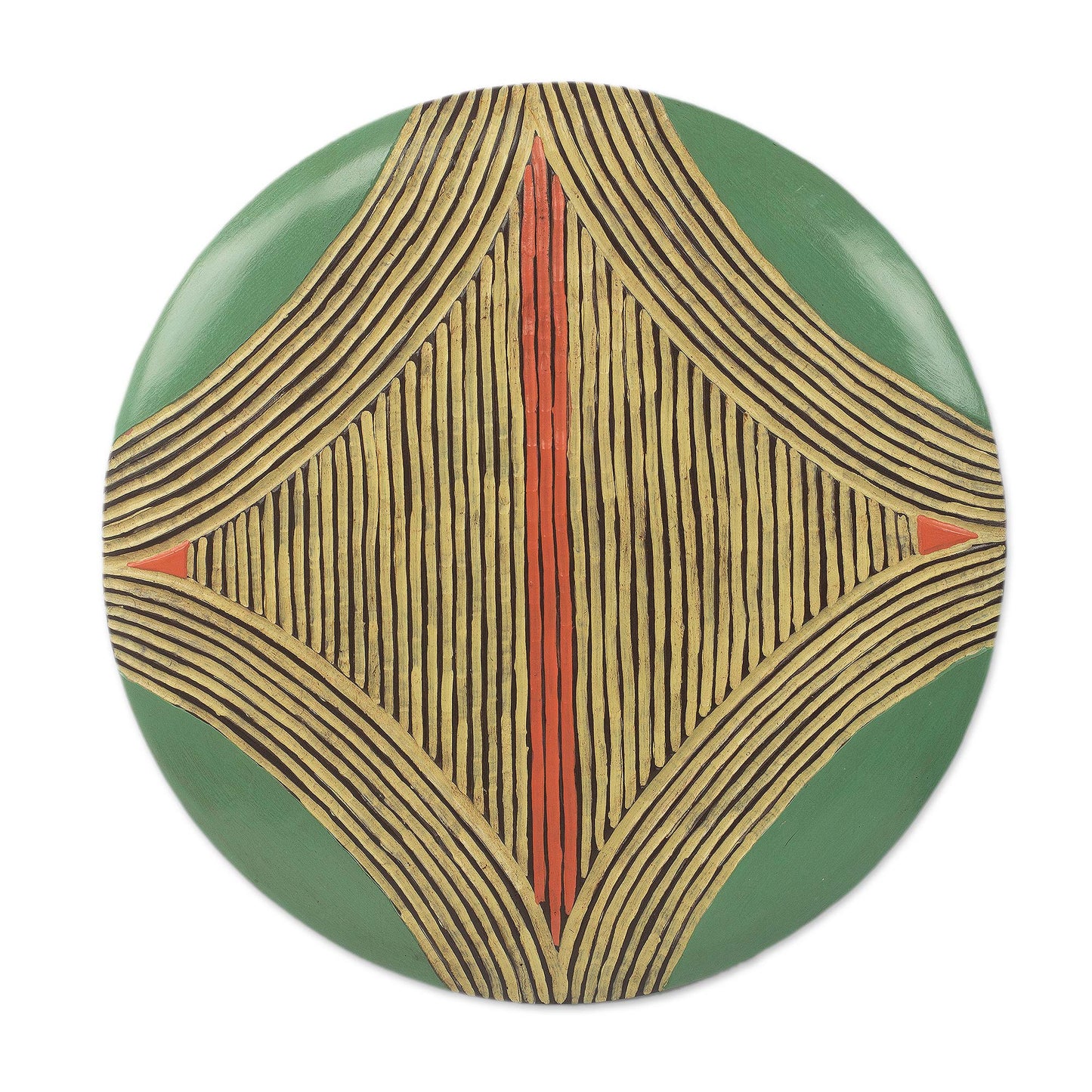 Gabonese Abstraction Abstract Circular African Mask from Gabon and the Congo