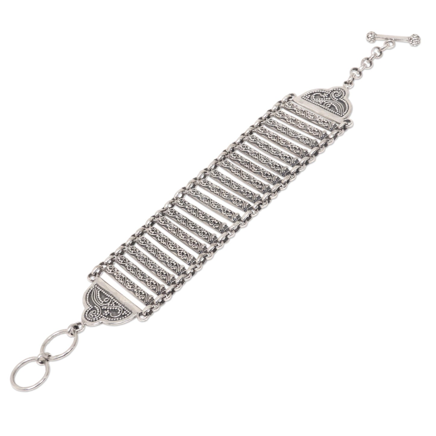 Bridge to Beauty Indonesian Sterling Silver Artisan Crafted Bracelet