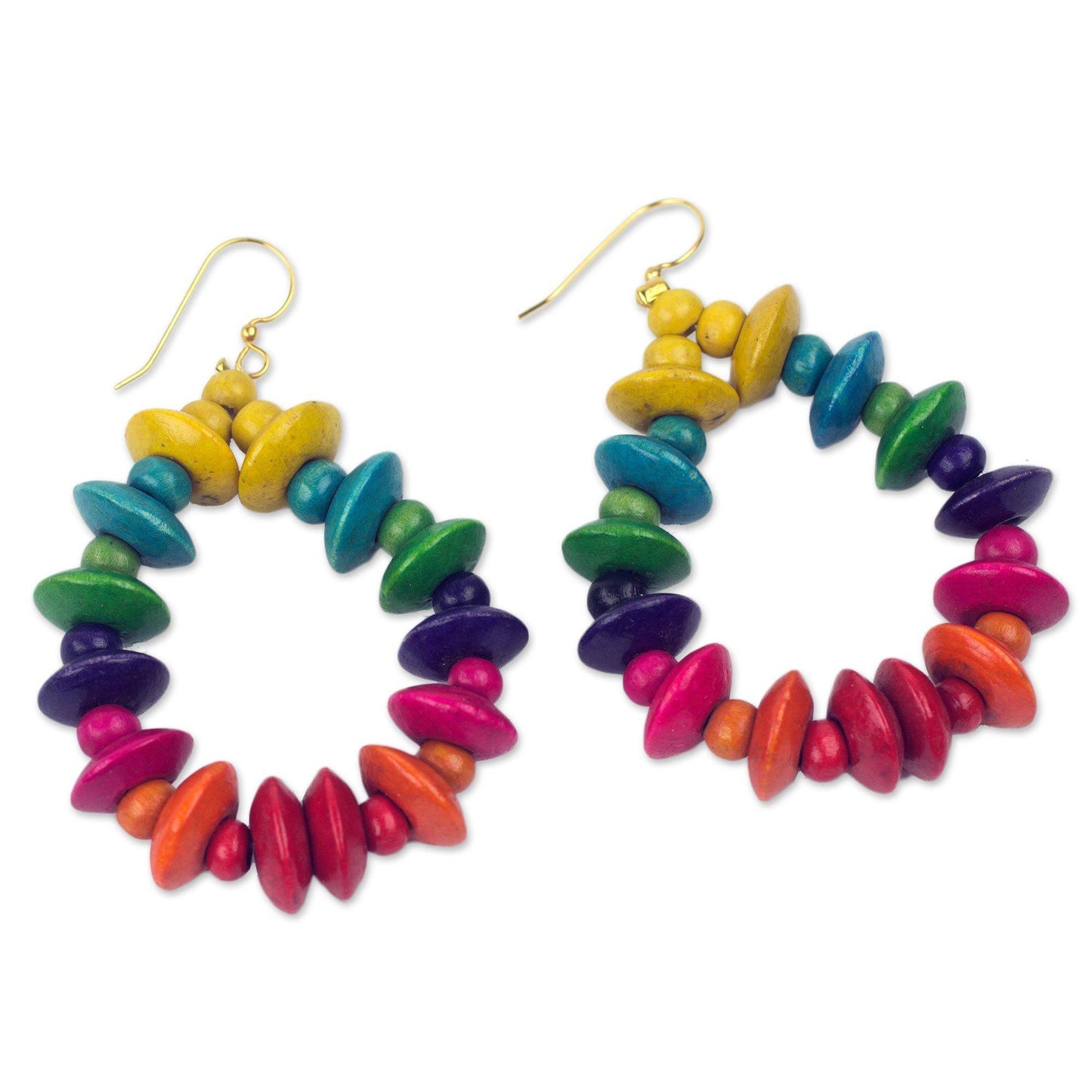 Joyous Sese Wood Beaded Earrings