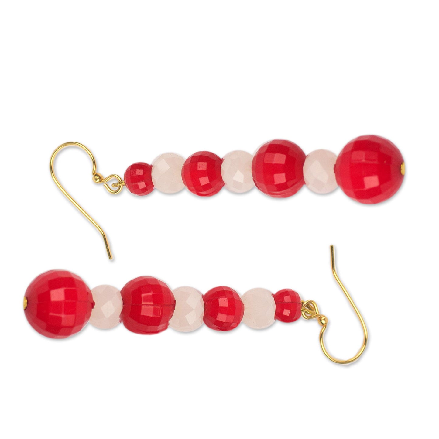 Eco Red and White Handcrafted Red and White Eco Friendly African Earrings