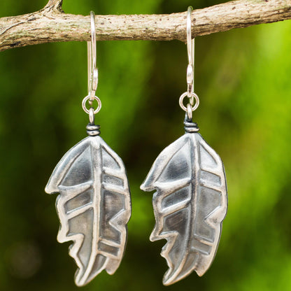 Exotic Leaf Thai Exotic Leaf Earrings Handmade in 925 Sterling Silver