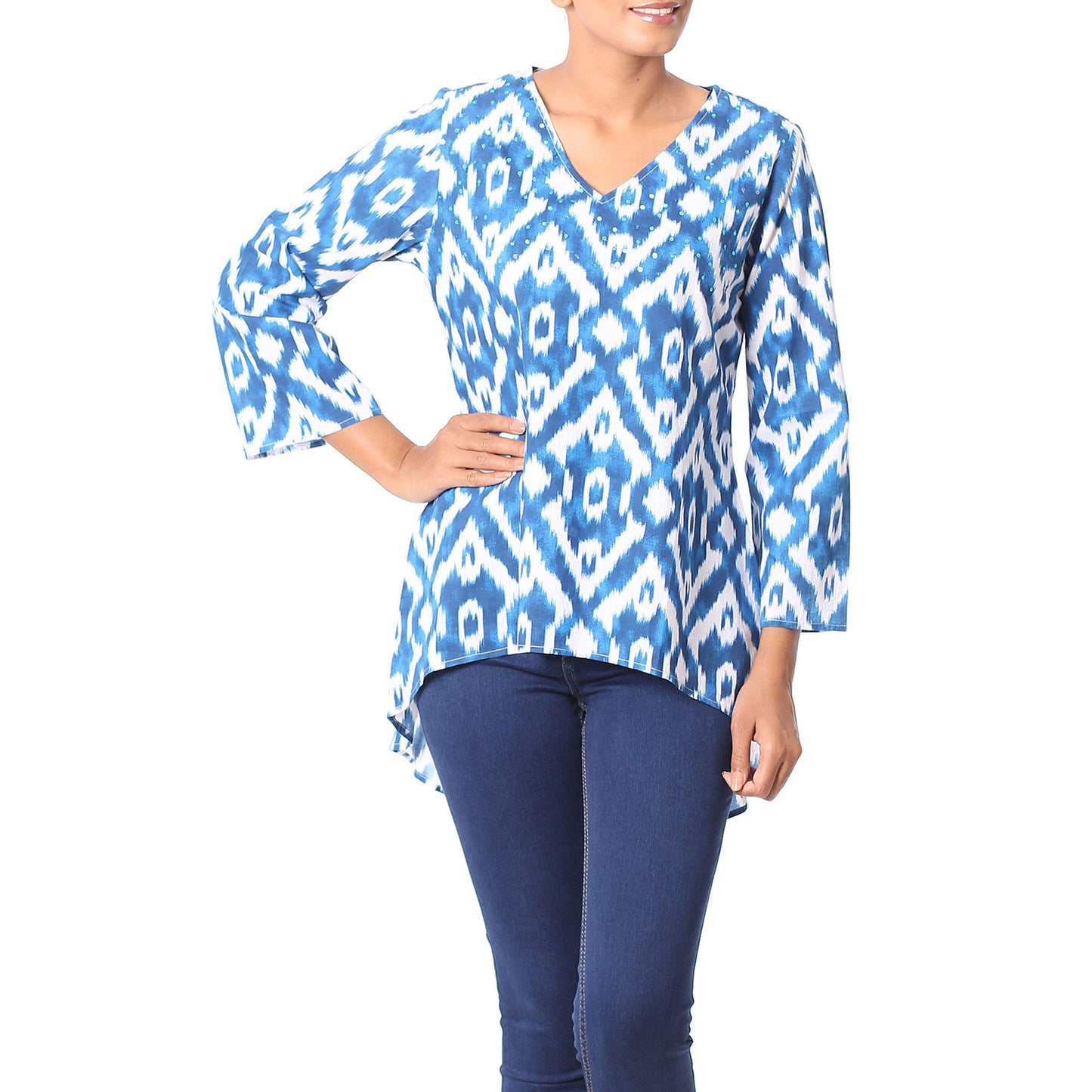 Azure Beauty Cotton Tunic