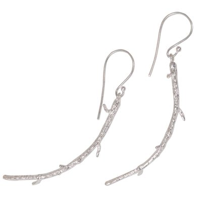 The Root Artisan Crafted Sterling Silver Root Dangle Earrings