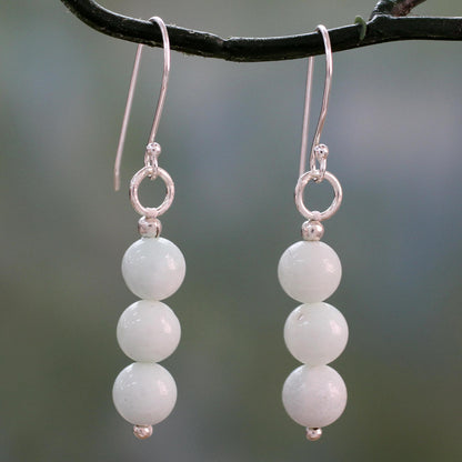 Sheer Delight Hand Crafted Amazonite and Sterling Silver Dangle Earrings