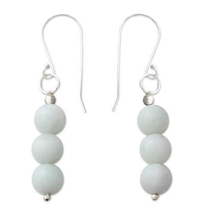 Sheer Delight Hand Crafted Amazonite and Sterling Silver Dangle Earrings