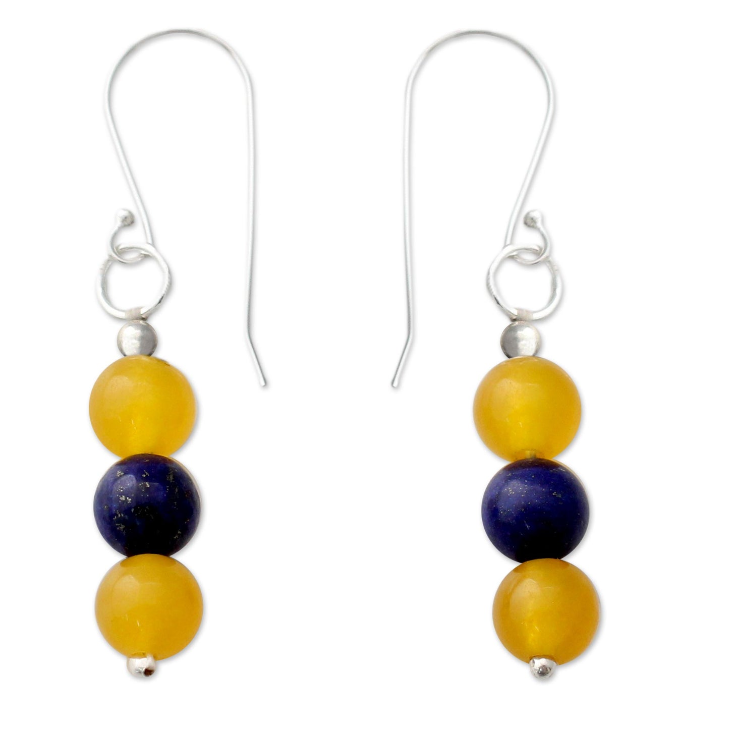 Sunshine Allure Multi-Gem Silver Earrings