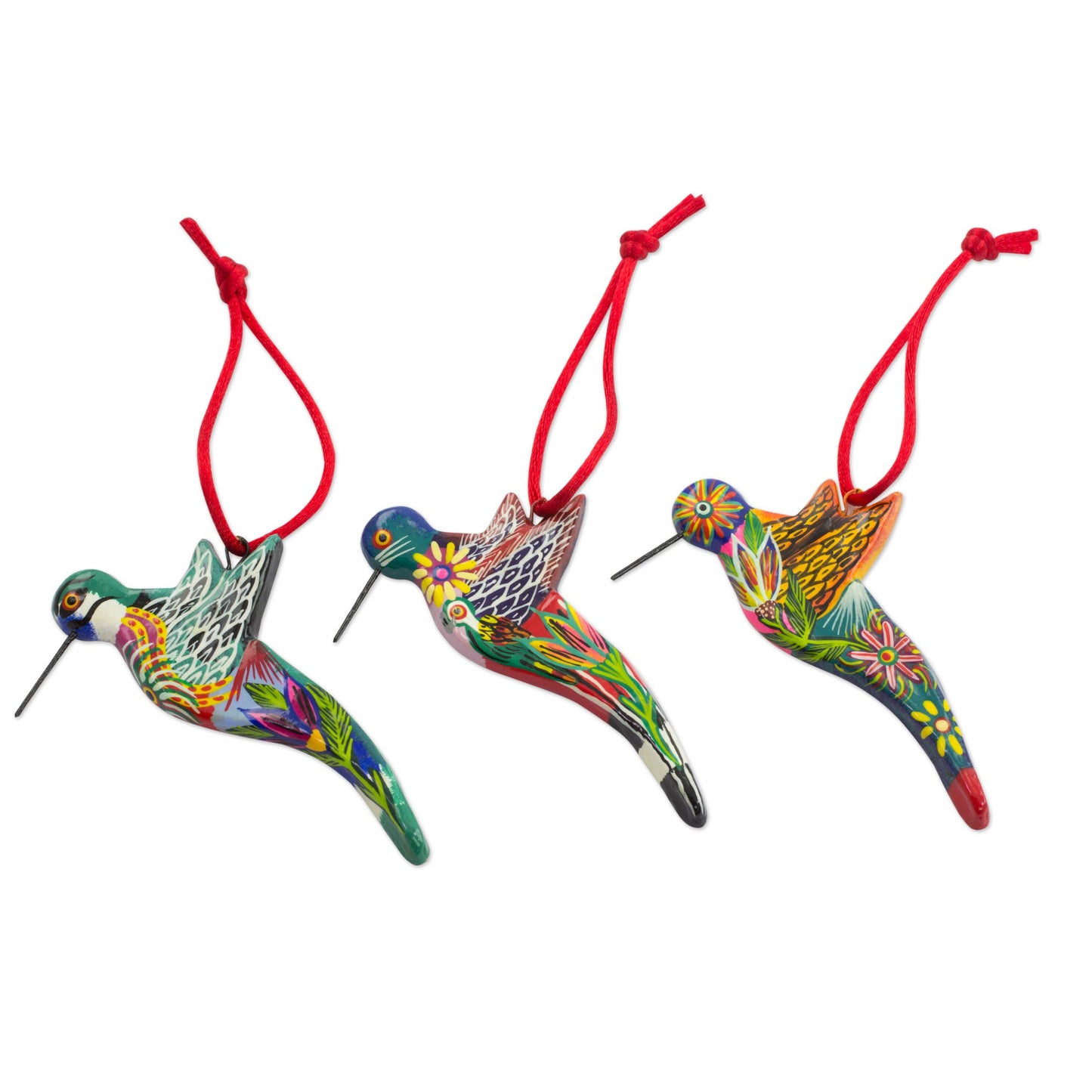 Hummingbird Squadron Ceramic Ornament Set