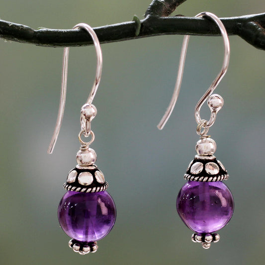 Royal Discretion Amethyst & Silver Dangle Earrings