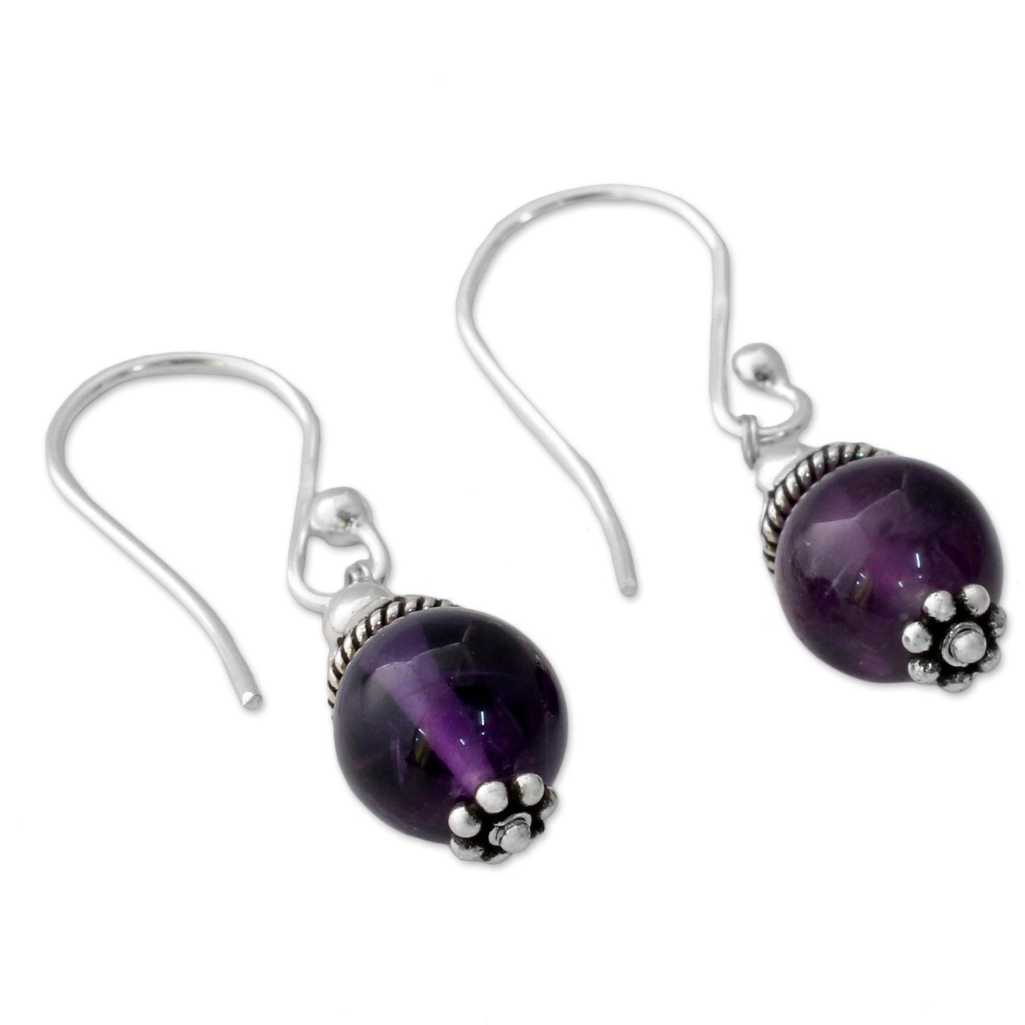 Royal Discretion Amethyst & Silver Dangle Earrings