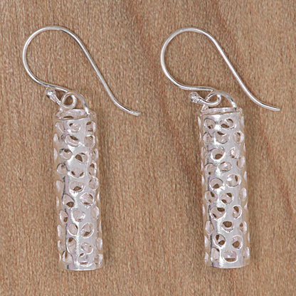 Hollow Hive Bali Artisan Crafted Coral Theme Earrings in Sterling Silver