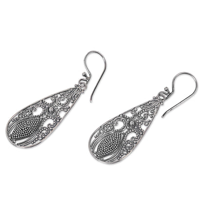 Silver Swing Sterling Silver Dangle Teardrop Earrings Made in Indonesia