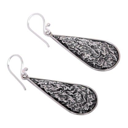 Sun-Dried Leaves Handmade 925 Sterling Silver Dangle Earrings