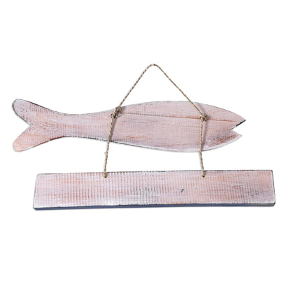 Gone Fishing Albesia Wood Nautical Sign