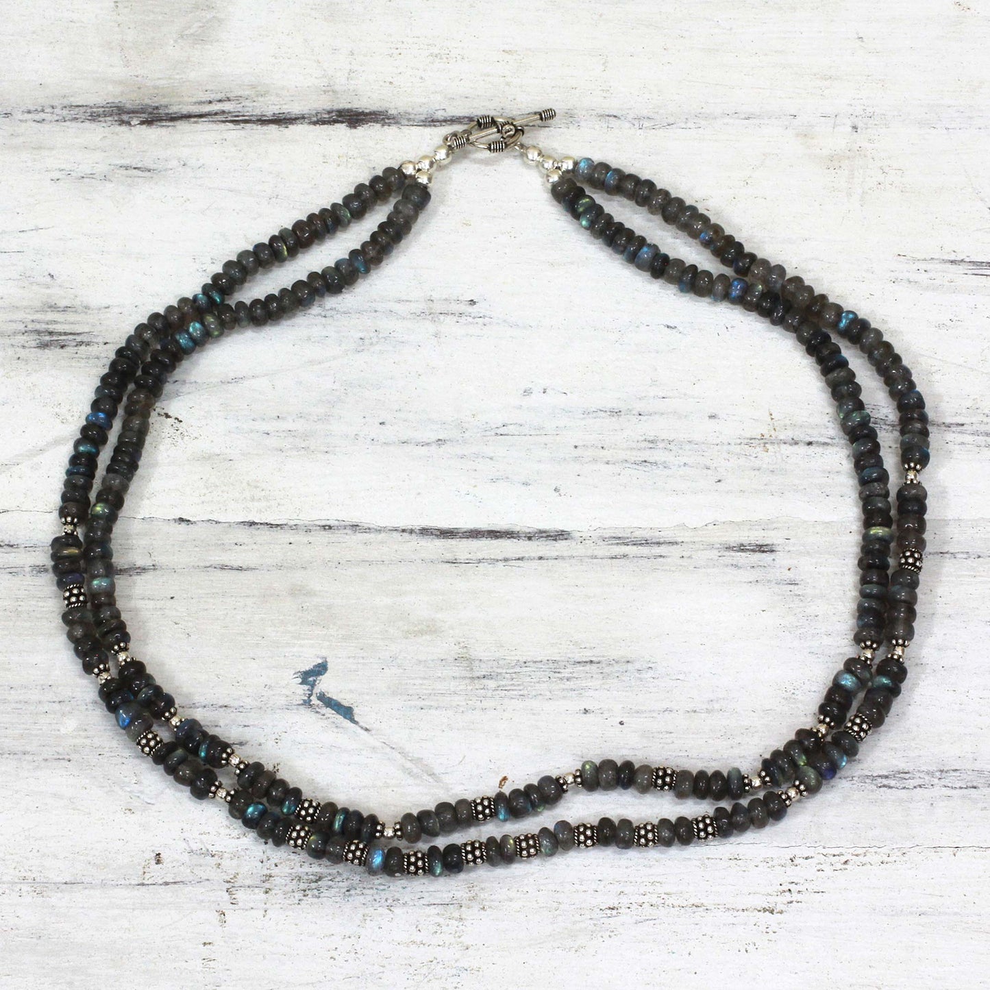 Misty Dawn Labradorite Beaded Necklace