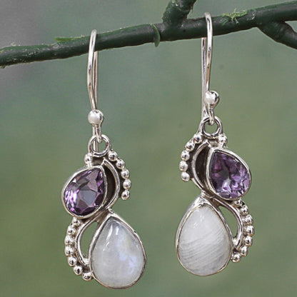 Two Teardrops Moonstone Earrings