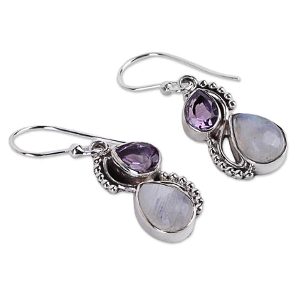 Two Teardrops Moonstone Earrings