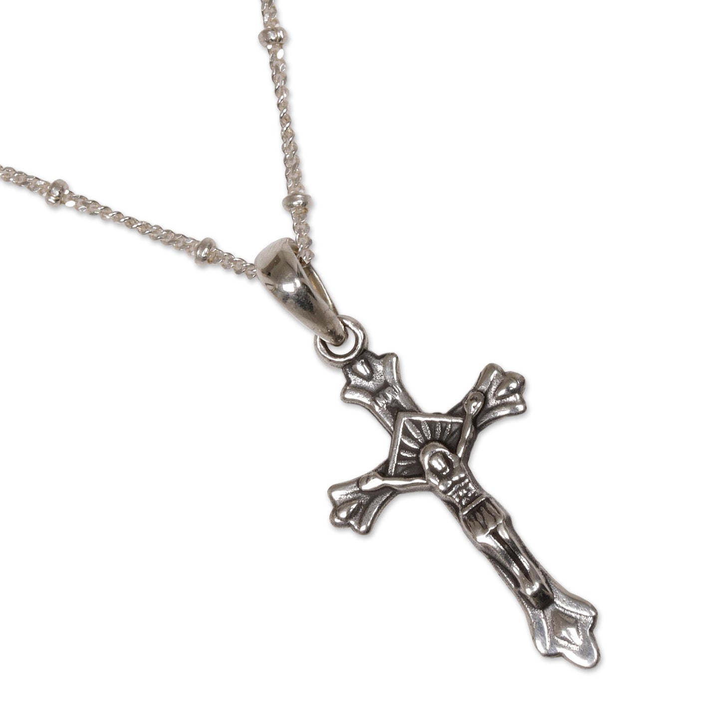 Accompanied by Christ Silver Chain Necklace