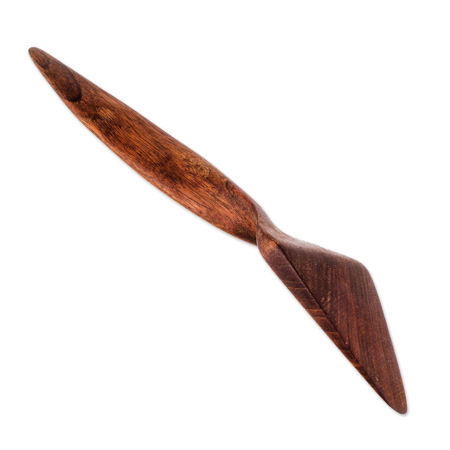 Twist of Nature Hand Carved Cake Server Natural Wood Color from Nicaragua