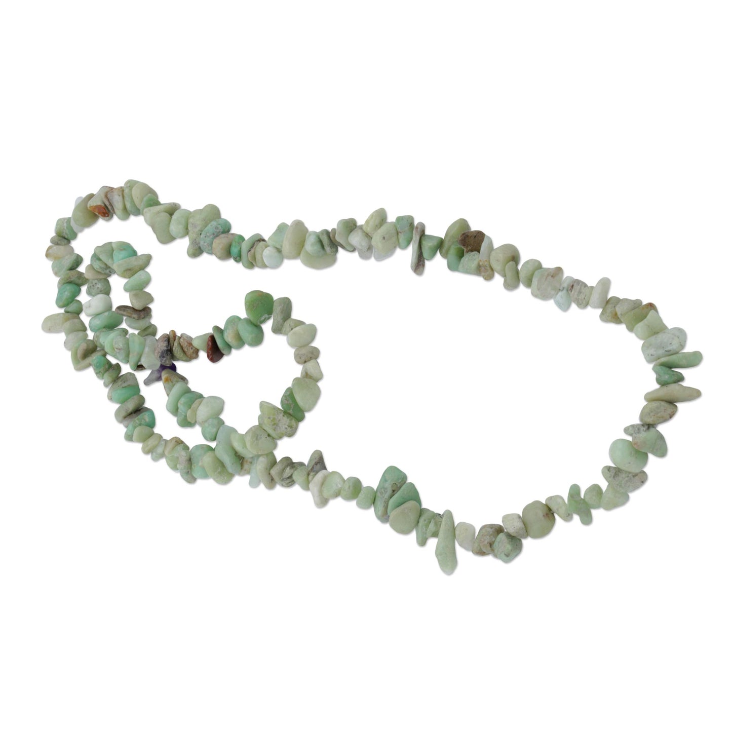 Amazon Sunshine Brazil Artisan Crafted 34-Inch Beaded Chrysoprase  Necklace