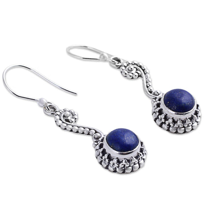 Marina Hand Crafted Indian Lapis Lazuli Dangle Earrings