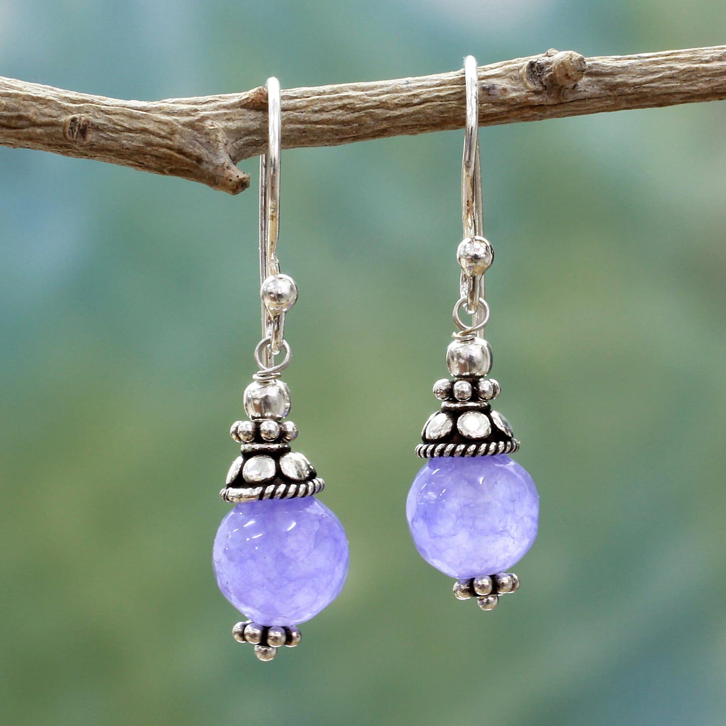 Magical Glow Agate Silver Dangle Earrings