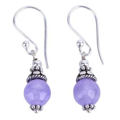 Magical Glow Agate Silver Dangle Earrings