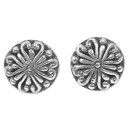 Bali Whirlpool Silver Stud Earrings